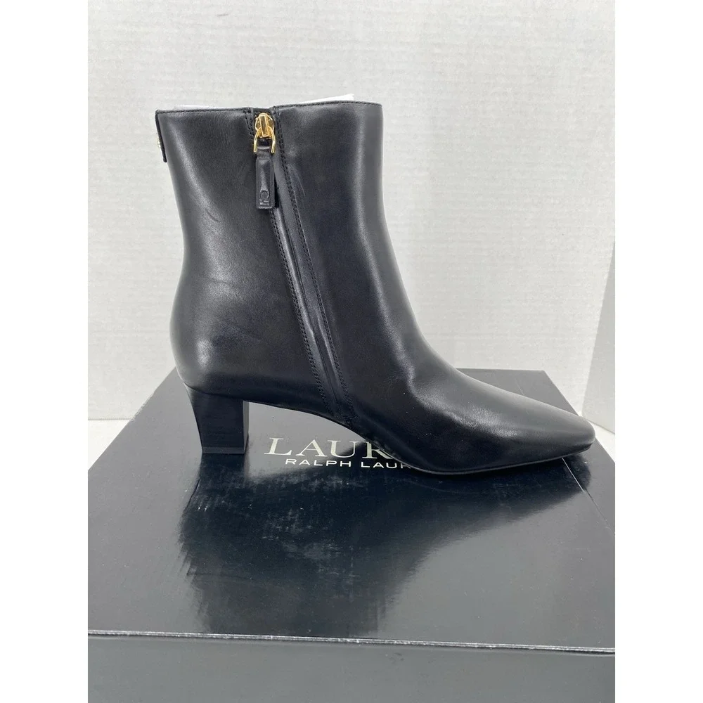 Lauren Ralph Lauren Willa Burnished Leather Booties. Ankle Boot size 9
